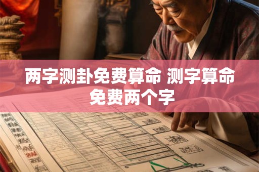 两字测卦免费算命 测字算命 免费两个字