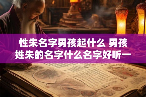 性朱名字男孩起什么 男孩姓朱的名字什么名字好听一点