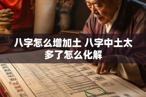八字怎么增加土 八字中土太多了怎么化解