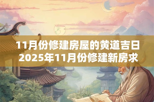 11月份修建房屋的黄道吉日 2025年11月份修建新房求个吉日