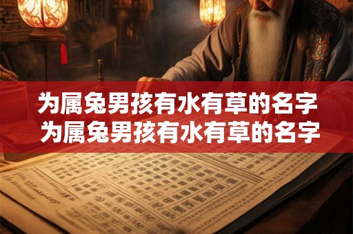 为属兔男孩有水有草的名字 为属兔男孩有水有草的名字一个字好吗