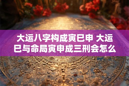 大运八字构成寅巳申 大运巳与命局寅申成三刑会怎么样