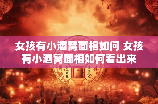 女孩有小酒窝面相如何 女孩有小酒窝面相如何看出来