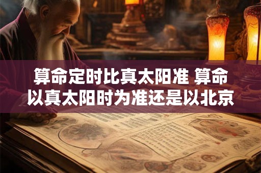 算命定时比真太阳准 算命以真太阳时为准还是以北京时间为准