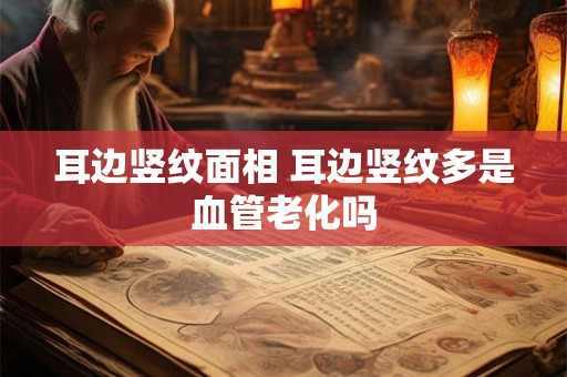 耳边竖纹面相 耳边竖纹多是血管老化吗