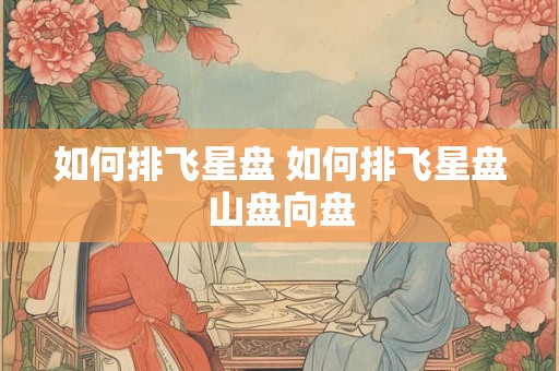 如何排飞星盘 如何排飞星盘山盘向盘