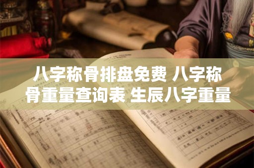八字称骨排盘免费 八字称骨重量查询表 生辰八字重量如何计算