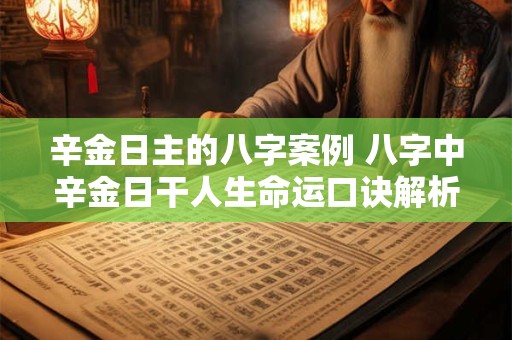 辛金日主的八字案例 八字中辛金日干人生命运口诀解析