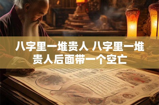 八字里一堆贵人 八字里一堆贵人后面带一个空亡
