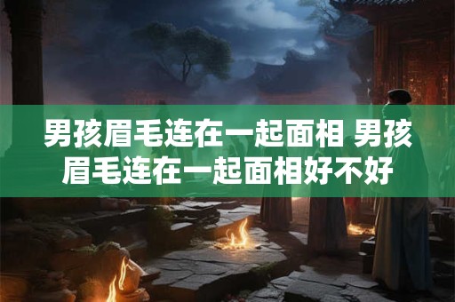 男孩眉毛连在一起面相 男孩眉毛连在一起面相好不好