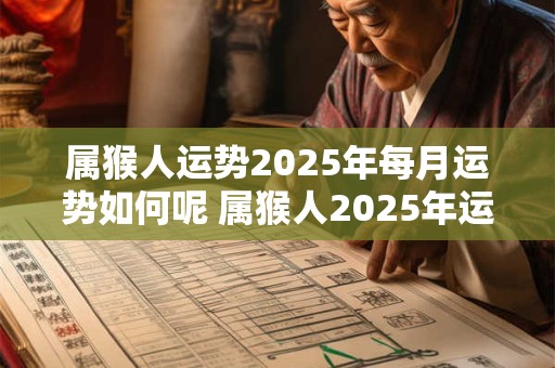 属猴人运势2025年每月运势如何呢 属猴人2025年运势运程每月运程卜易居