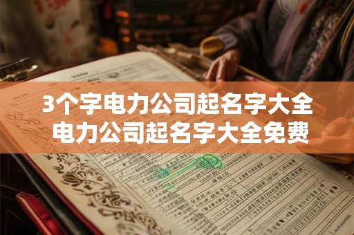 3个字电力公司起名字大全 电力公司起名字大全免费取名