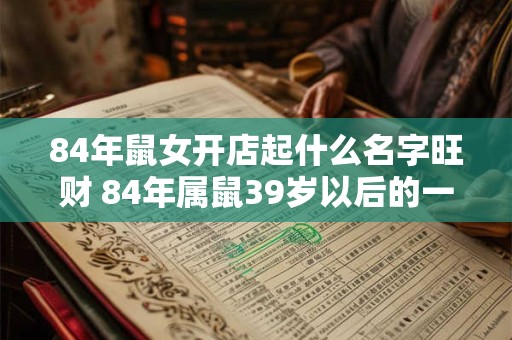 84年鼠女开店起什么名字旺财 84年属鼠39岁以后的一生命运