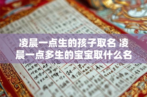 凌晨一点生的孩子取名 凌晨一点多生的宝宝取什么名字合适