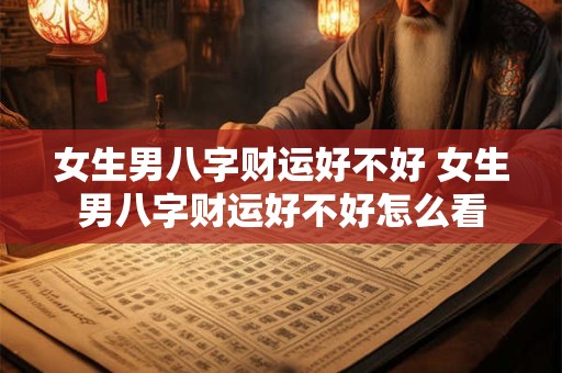 女生男八字财运好不好 女生男八字财运好不好怎么看