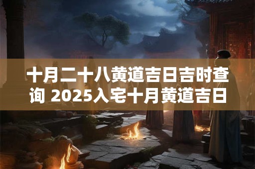 十月二十八黄道吉日吉时查询 2025入宅十月黄道吉日吉时一览表