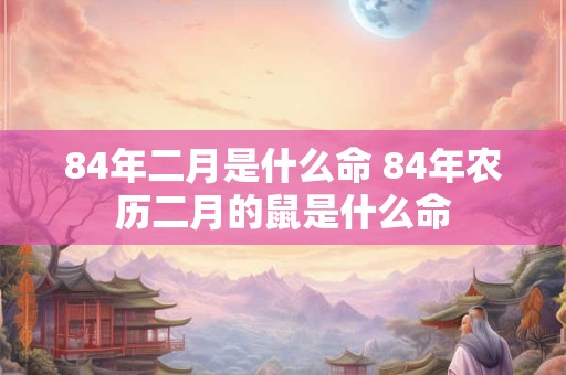 84年二月是什么命 84年农历二月的鼠是什么命