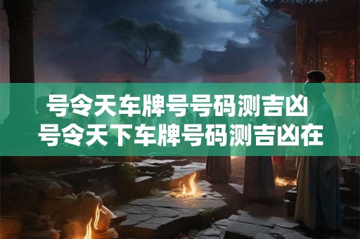 号令天车牌号号码测吉凶 号令天下车牌号码测吉凶在线查询