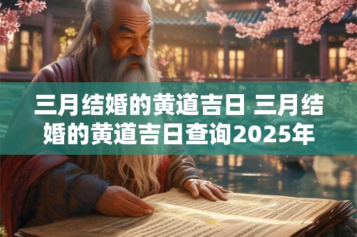 三月结婚的黄道吉日 三月结婚的黄道吉日查询2025年阴历