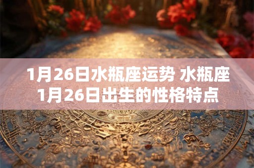 1月26日水瓶座运势 水瓶座1月26日出生的性格特点