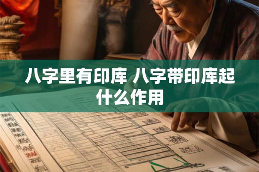 八字里有印库 八字带印库起什么作用