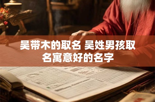 吴带木的取名 吴姓男孩取名寓意好的名字
