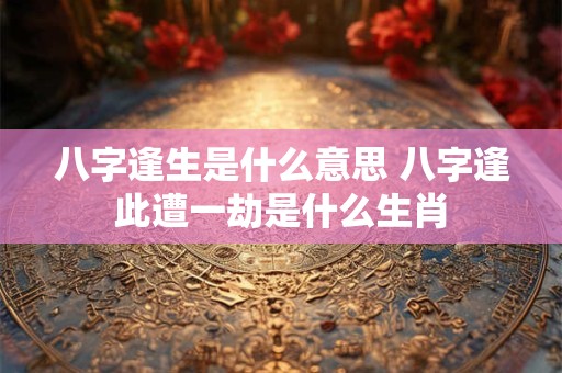 八字逢生是什么意思 八字逢此遭一劫是什么生肖