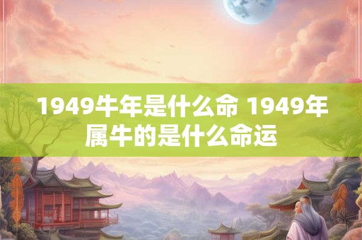 1949牛年是什么命 1949年属牛的是什么命运