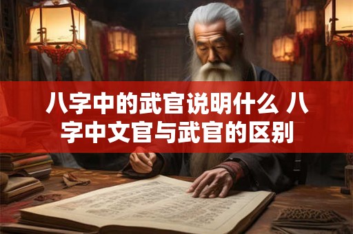 八字中的武官说明什么 八字中文官与武官的区别
