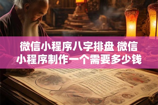 微信小程序八字排盘 微信小程序制作一个需要多少钱