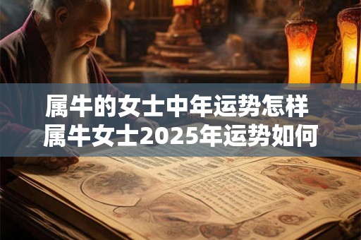属牛的女士中年运势怎样 属牛女士2025年运势如何