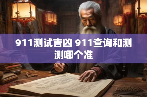 911测试吉凶 911查询和测测哪个准