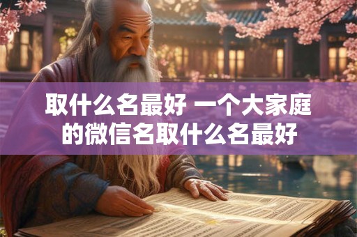 取什么名最好 一个大家庭的微信名取什么名最好