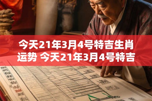今天21年3月4号特吉生肖运势 今天21年3月4号特吉生肖运势是什么