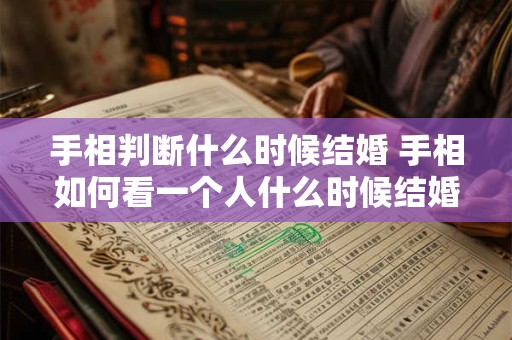 手相判断什么时候结婚 手相如何看一个人什么时候结婚
