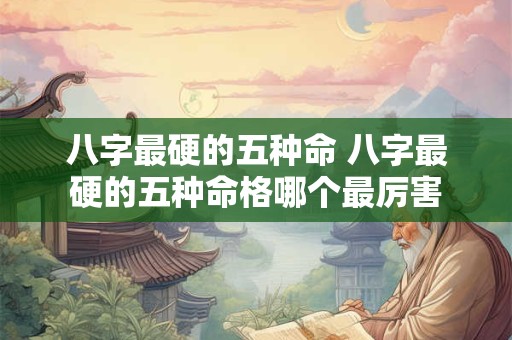 八字最硬的五种命 八字最硬的五种命格哪个最厉害