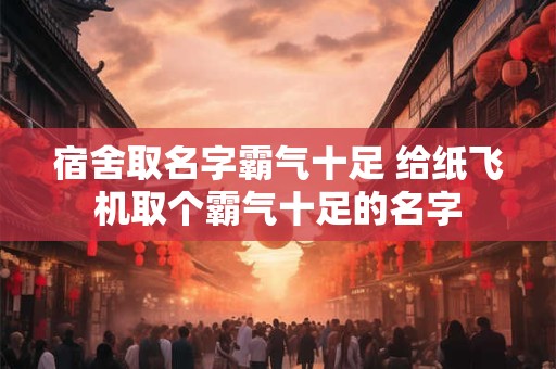 宿舍取名字霸气十足 给纸飞机取个霸气十足的名字