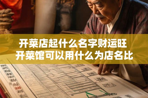 开菜店起什么名字财运旺 开菜馆可以用什么为店名比较有特色
