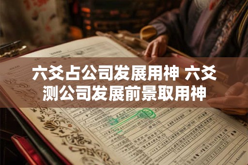 详细阅读:六爻占公司发展用神 六爻测公司发展前景取用神 六爻占公司发展用神 六爻测公司发展前景取用神