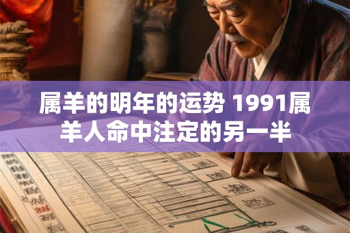 属羊的明年的运势 1991属羊人命中注定的另一半