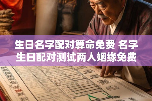 生日名字配对算命免费 名字生日配对测试两人姻缘免费