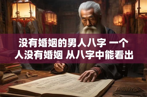 没有婚姻的男人八字 一个人没有婚姻 从八字中能看出来吗