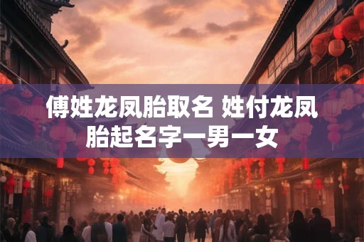 傅姓龙凤胎取名 姓付龙凤胎起名字一男一女