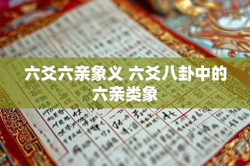 六爻六亲象义 六爻八卦中的六亲类象