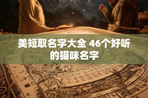 美短取名字大全 46个好听的猫咪名字