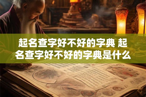 起名查字好不好的字典 起名查字好不好的字典是什么