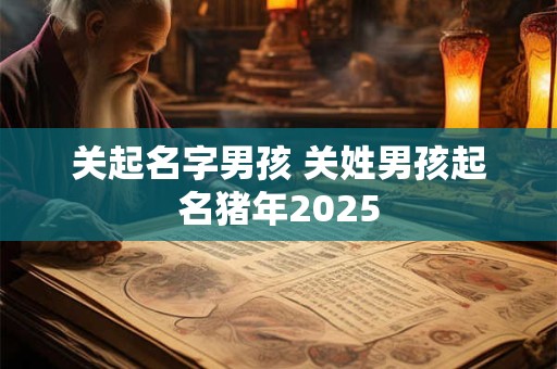 关起名字男孩 关姓男孩起名猪年2025
