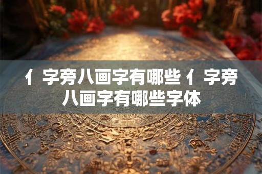 亻字旁八画字有哪些 亻字旁八画字有哪些字体