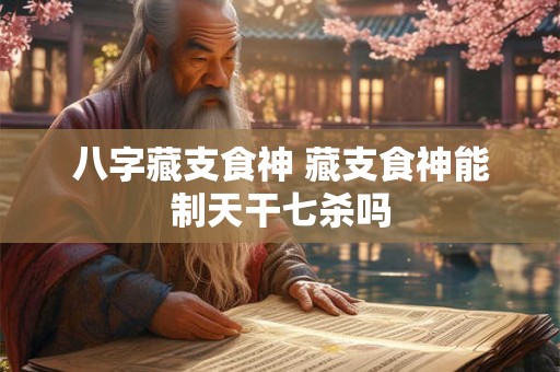 八字藏支食神 藏支食神能制天干七杀吗