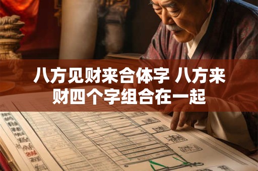 八方见财来合体字 八方来财四个字组合在一起